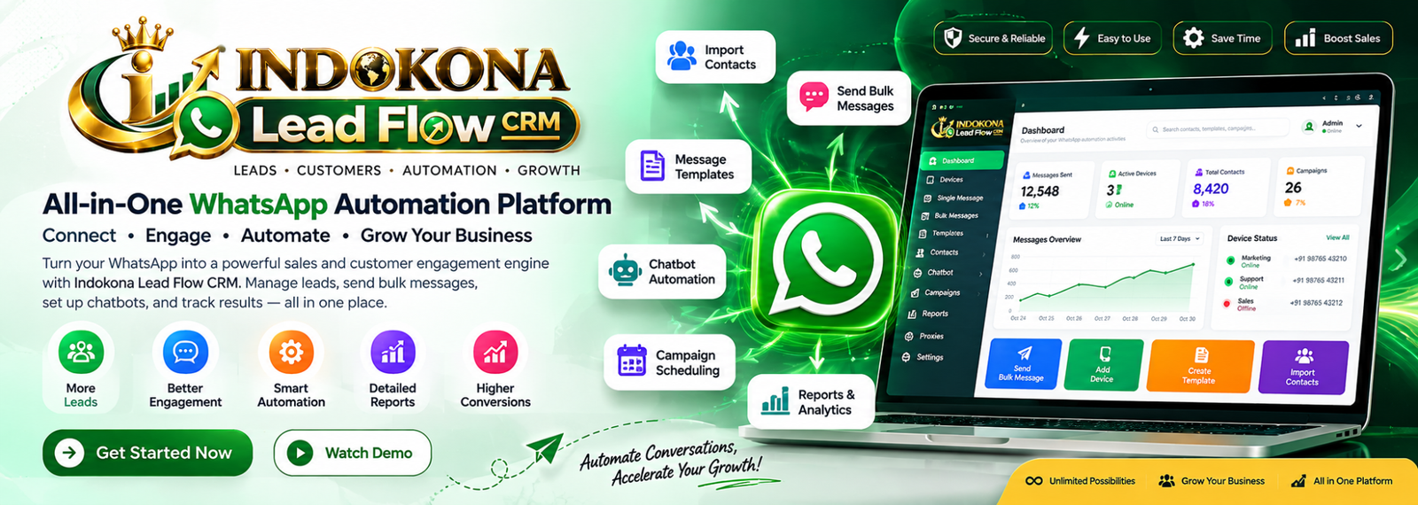 Lead Flow CRM feature banner